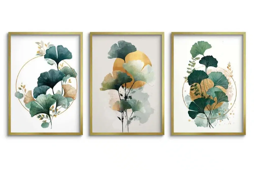 plakaty japandi ginkgo
