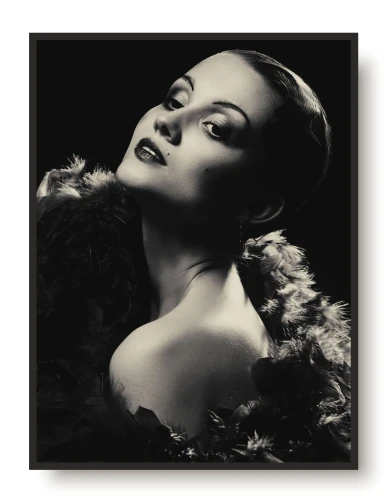 Plakat Kobieta Vintage Noir