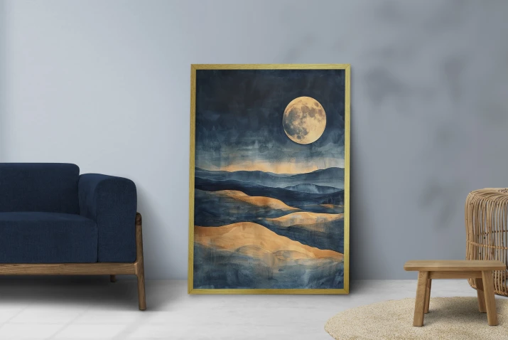 Plakat Księżycowa noc do salonu