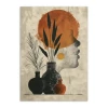 plakat abstrakcyjny profil kobiety boho terakota