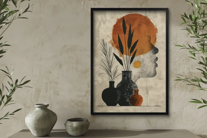 plakat w stylu boho