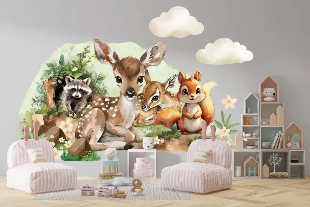 ściana w pokoju przedszkolaka