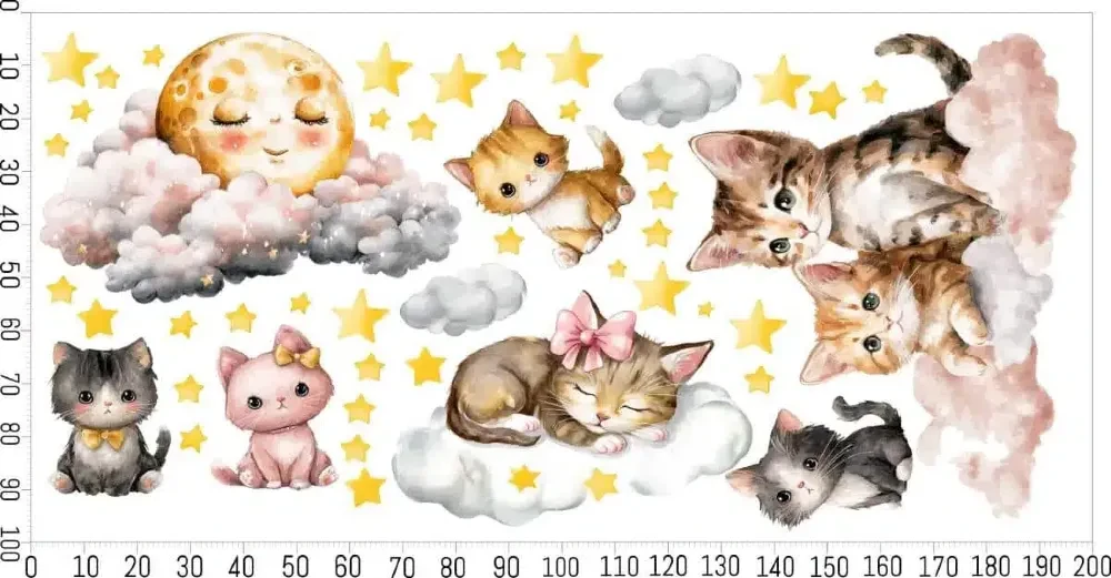 Naklejki na ścianę Kotki