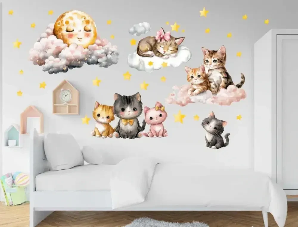 Naklejki na ścianę Kotki  pokój dziecka