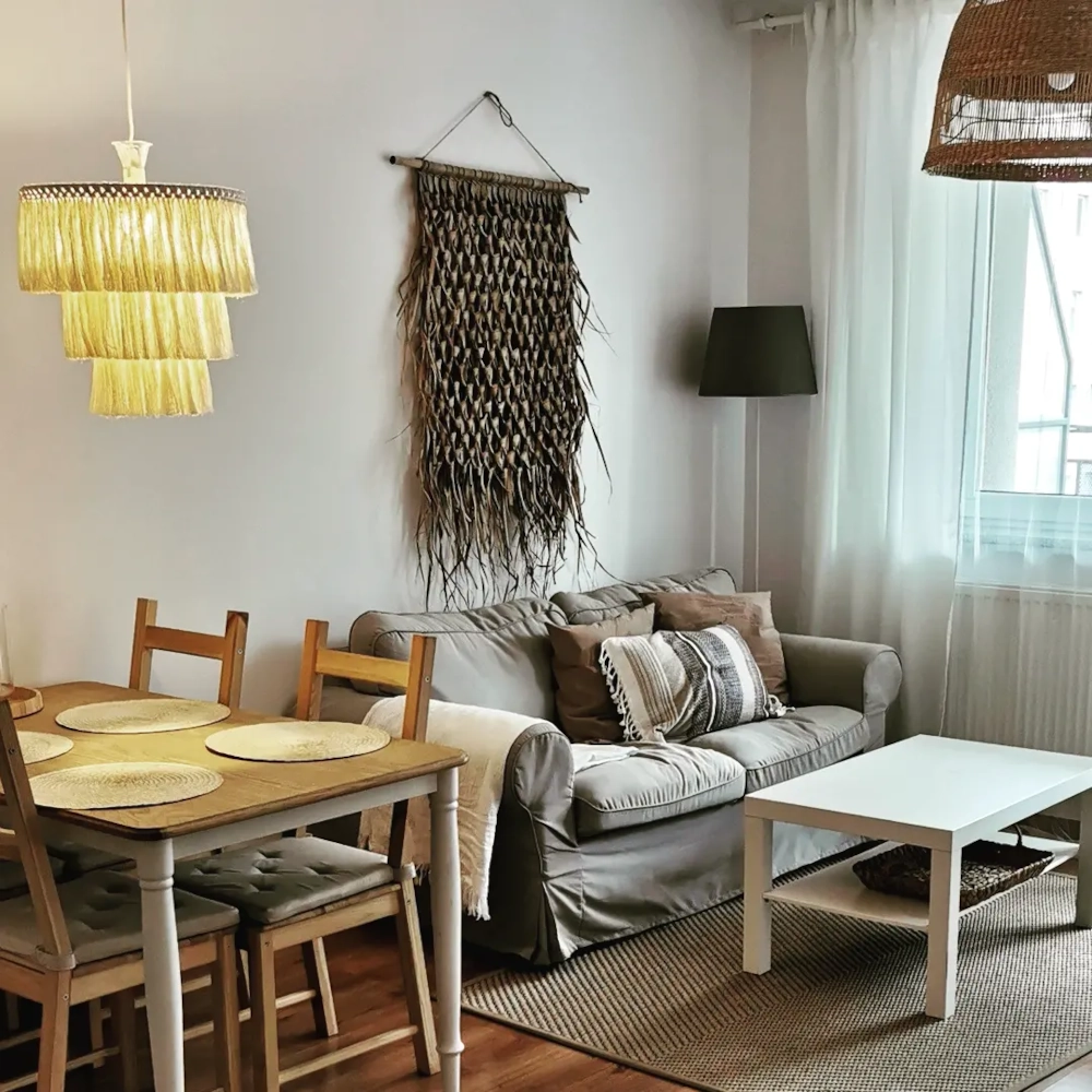 lampa sufitowa do salonu boho