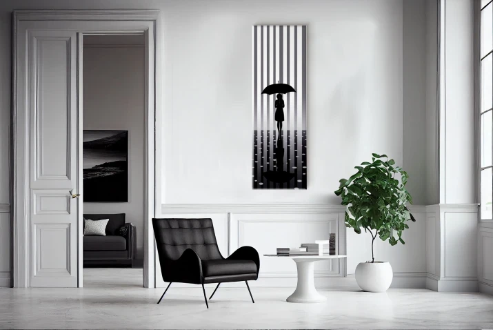propozycja dla miłośników minimalistycznych czarno-białych dekoracji ściennych