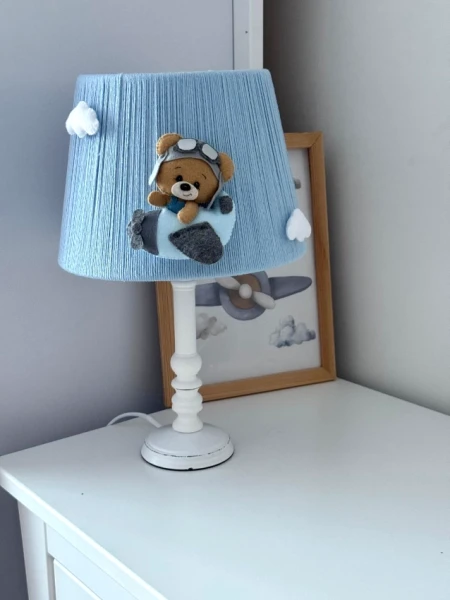 lampka nocna sznurkowa handmade