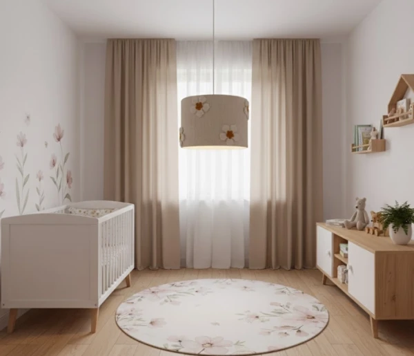 lampa sufitowa w kwiaty do pokoju dziewczynki patihome