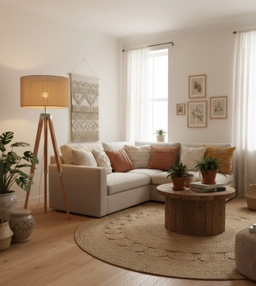 abażur ręcznie robiony lampa podłogowa wizualizacja