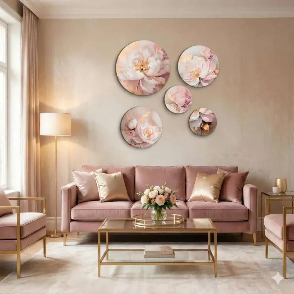 salon glamour panele na ścianie