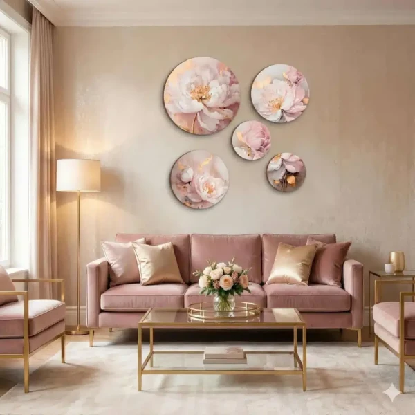 salon glamour panele na ścianie