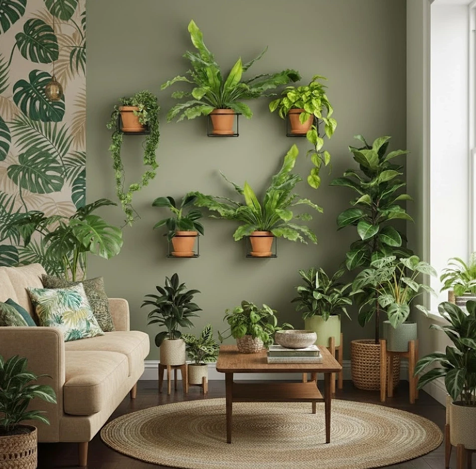 jungle styl kwietniki metalowe