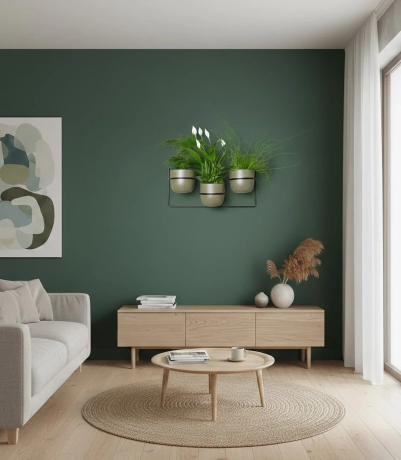 kwietnik styl salonu japandi