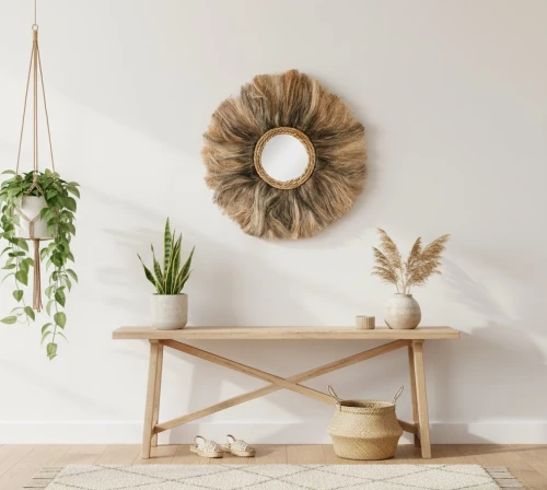 lustro boho do przedpokoju
