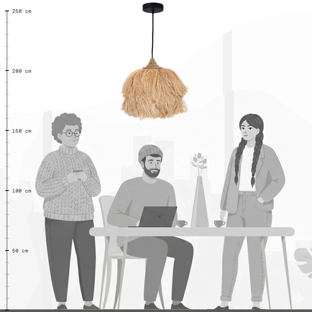 Lampa Boho | naturalne materiały | balijskie rękodzieło 50x50