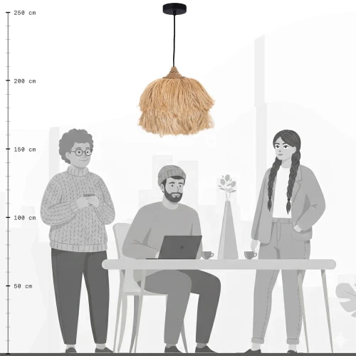 Lampa Boho | naturalne materiały | balijskie rękodzieło 50x50