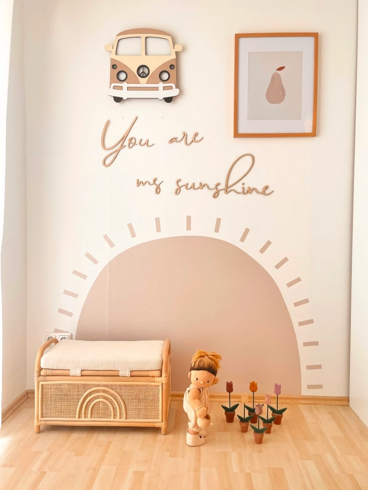Drewniany Napis: You Are My Sunshine do pokoju dziecka