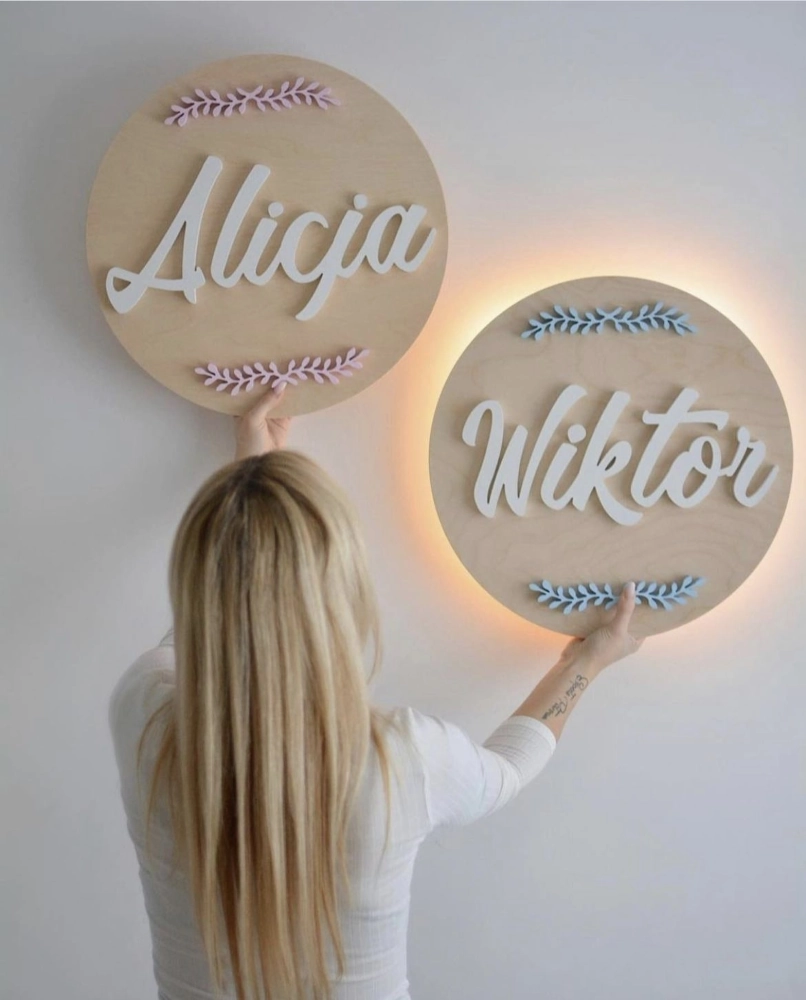 Personalizowana lampa LED z imieniem dziecka