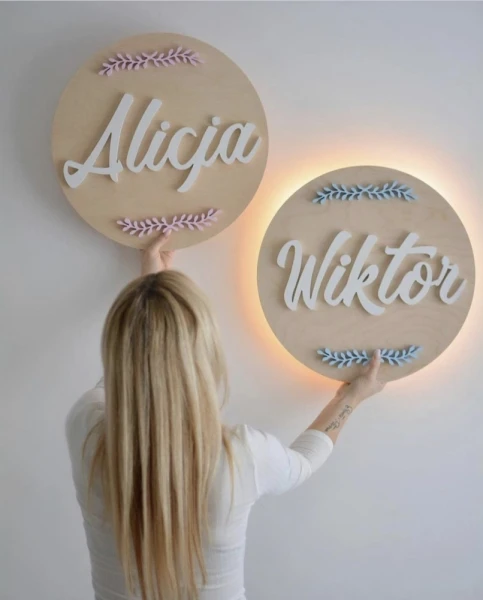 Personalizowana lampa LED z imieniem dziecka