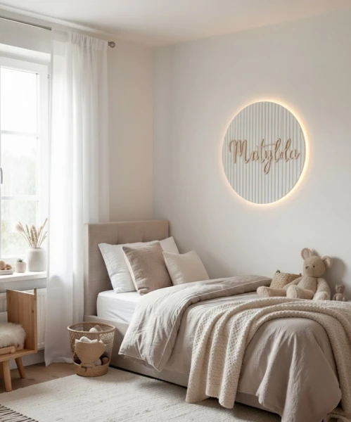Matylda lampa z imieniem nad łóżko