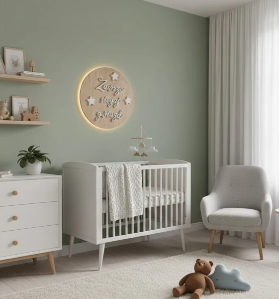 lampa polska z napisem zawsze sięgaj gwiazd, na prezent do pokoju dziecka