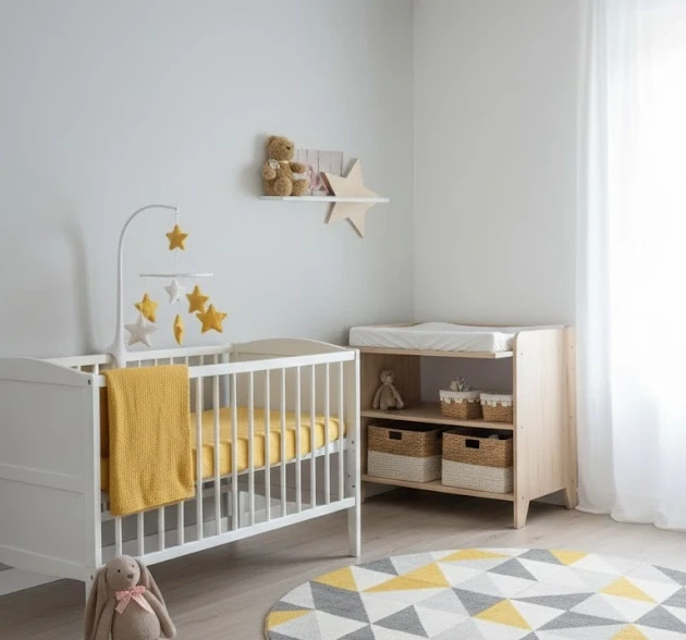 Drewniana półka ścienna w kształcie gwiazdy z misiem