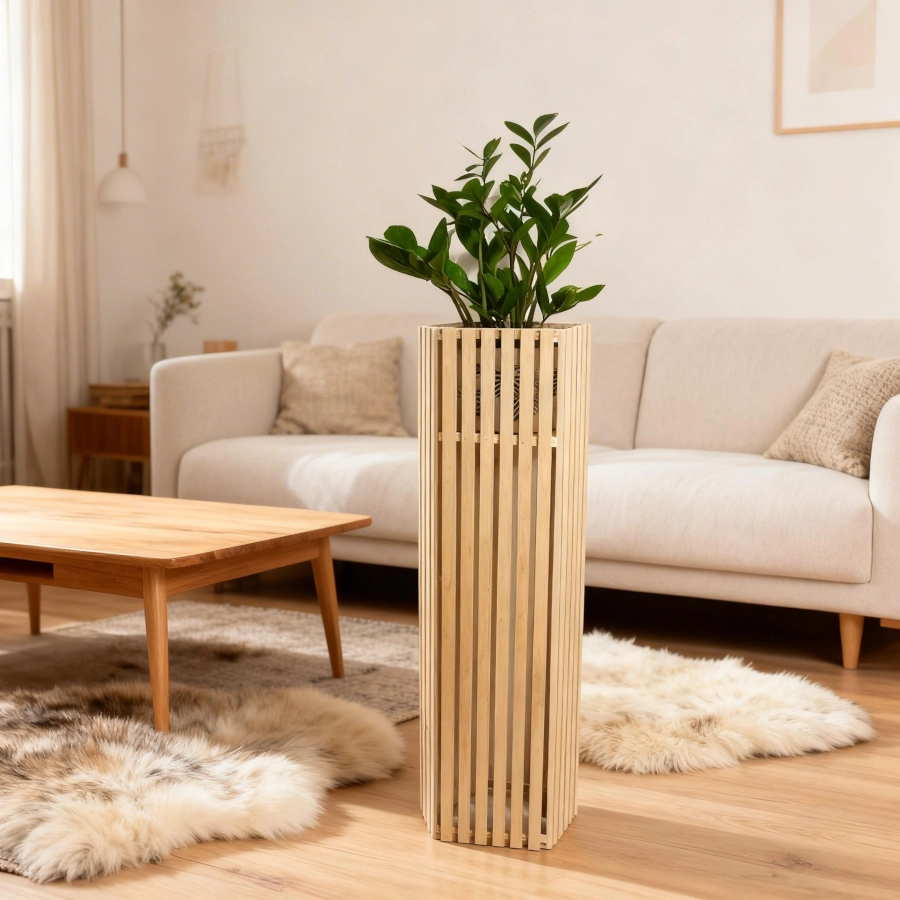 kwietnik lamele 70 cm pokój skandi
