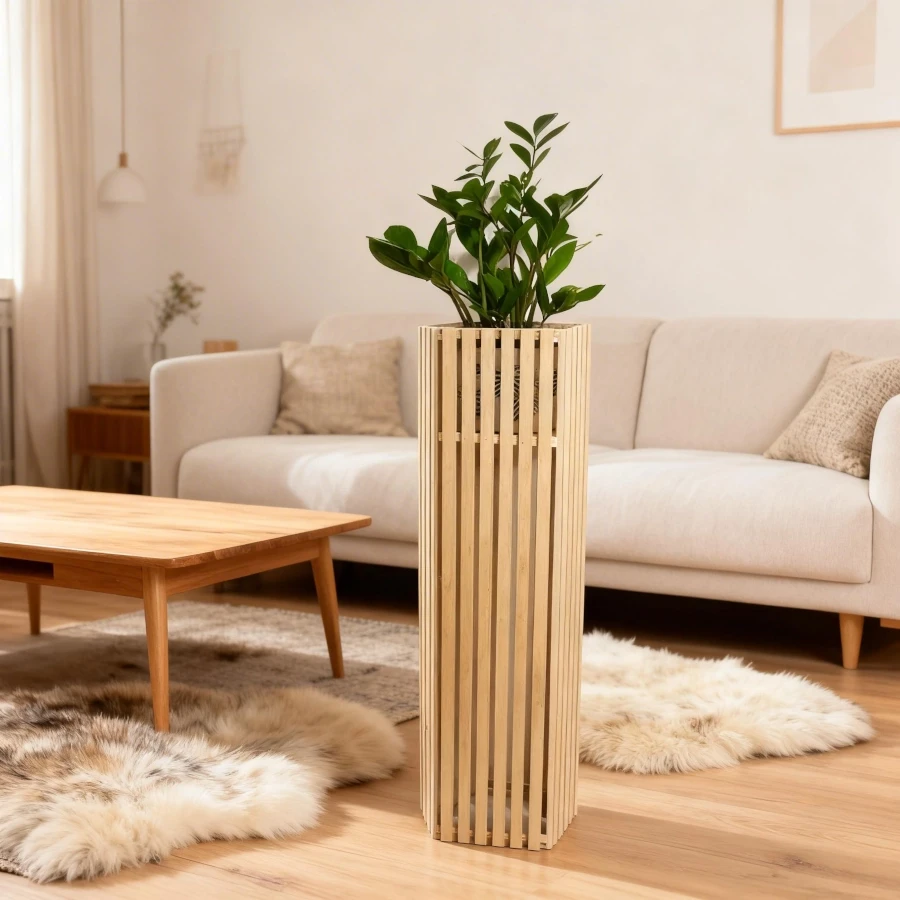 kwietnik lamele 70 cm pokój skandi