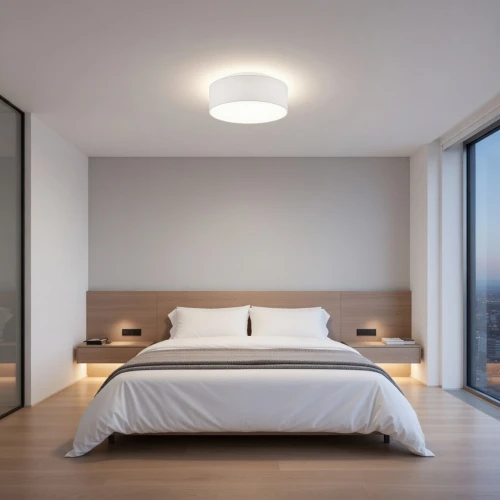 biały plafon 40  cm do nowoczesnej sypialni