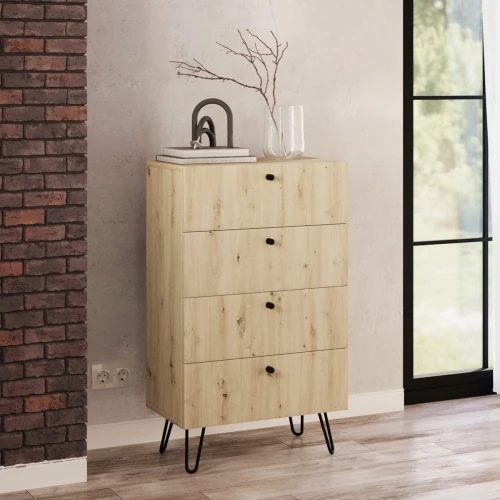 Komoda z szufladami Oulu kolor dąb artisan