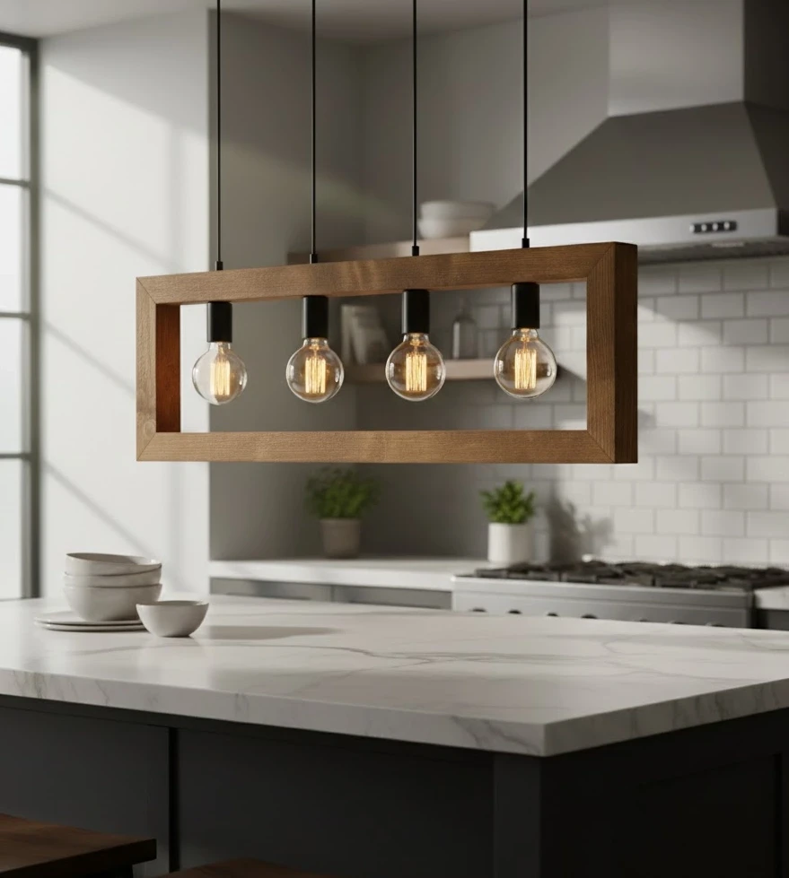 lampa industrialna nad wyspę kuchenną