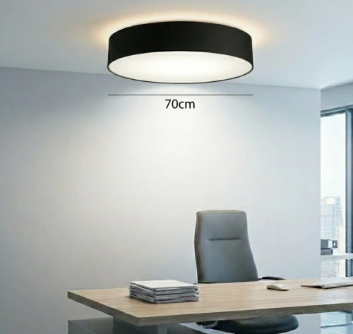 70 cm czarny plafon