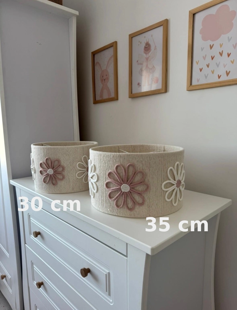 abażury w kwiaty 30 i 35 cm