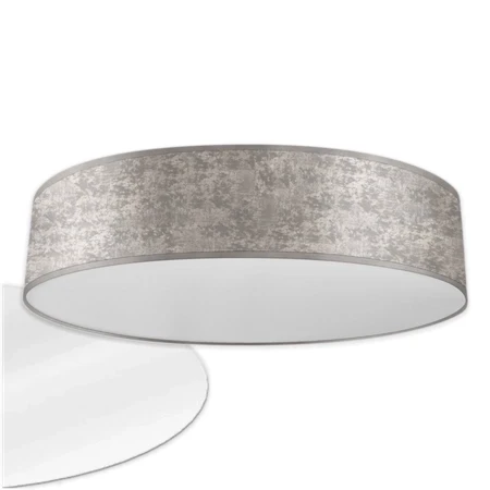 srebrno szary plafon tkanina