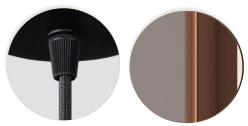 Miedziane wykończenie oprawki lampy sufitowej Modi