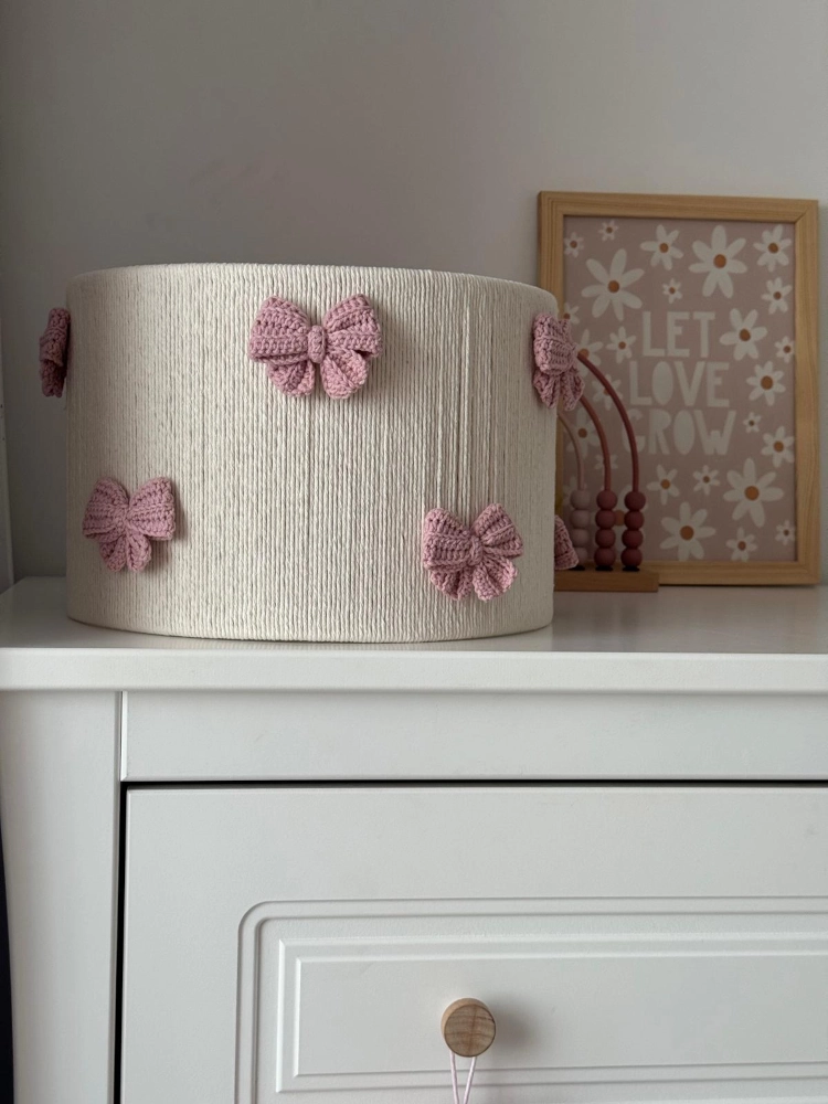 abażur handmade w kokardki
