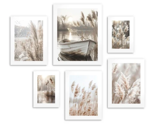 Galeria ścienna do sypialni – Zestaw 6 Plakatów