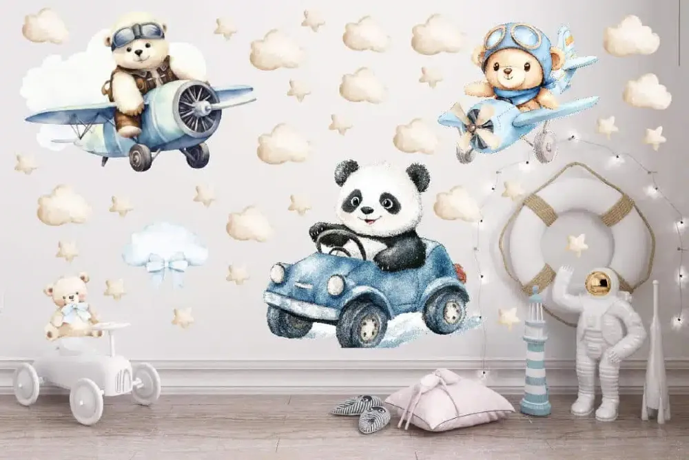 Naklejka ścienna misie