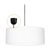 lampa wisząca z białym abażurem