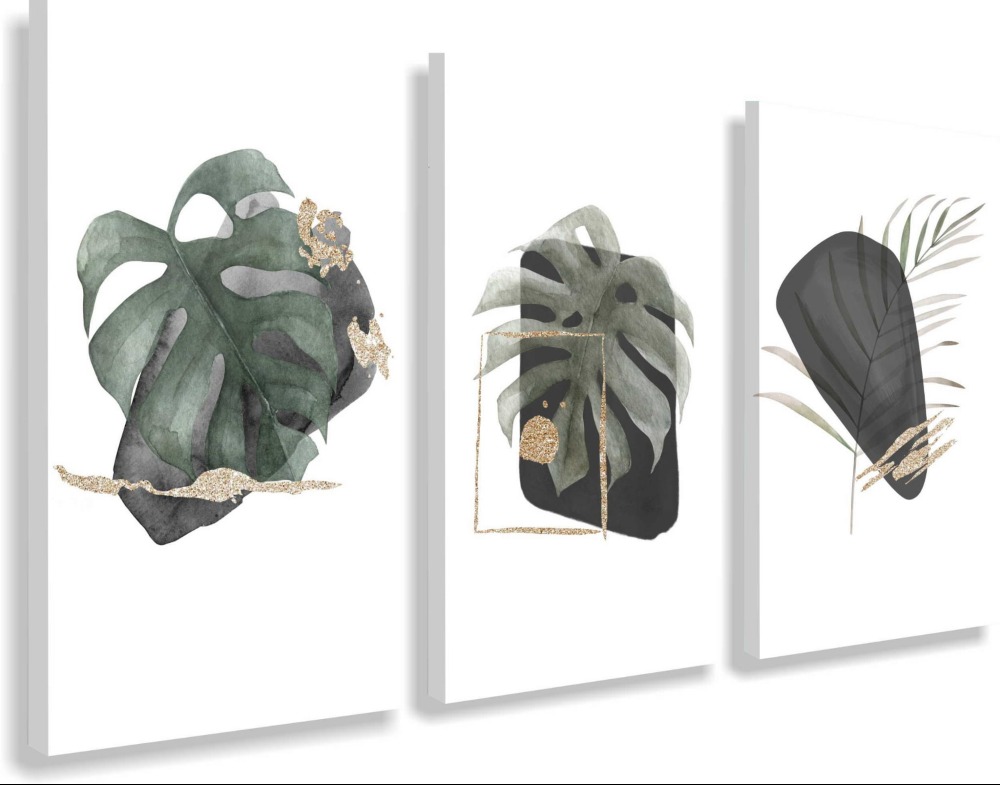 monstera jak akwarela