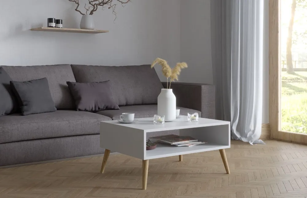 Stolik kawowy biały 80x60x40