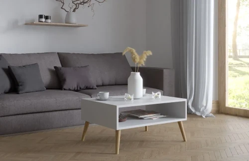 Stolik kawowy biały 80x60x40