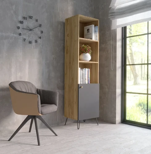 aranżacja w stylu loft regał