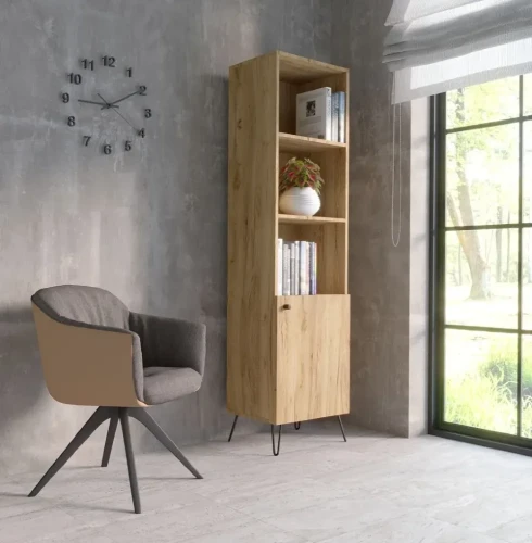 regał loft dąb craft złoty