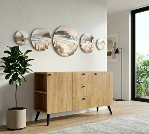 komoda dab craft drewniane nogi