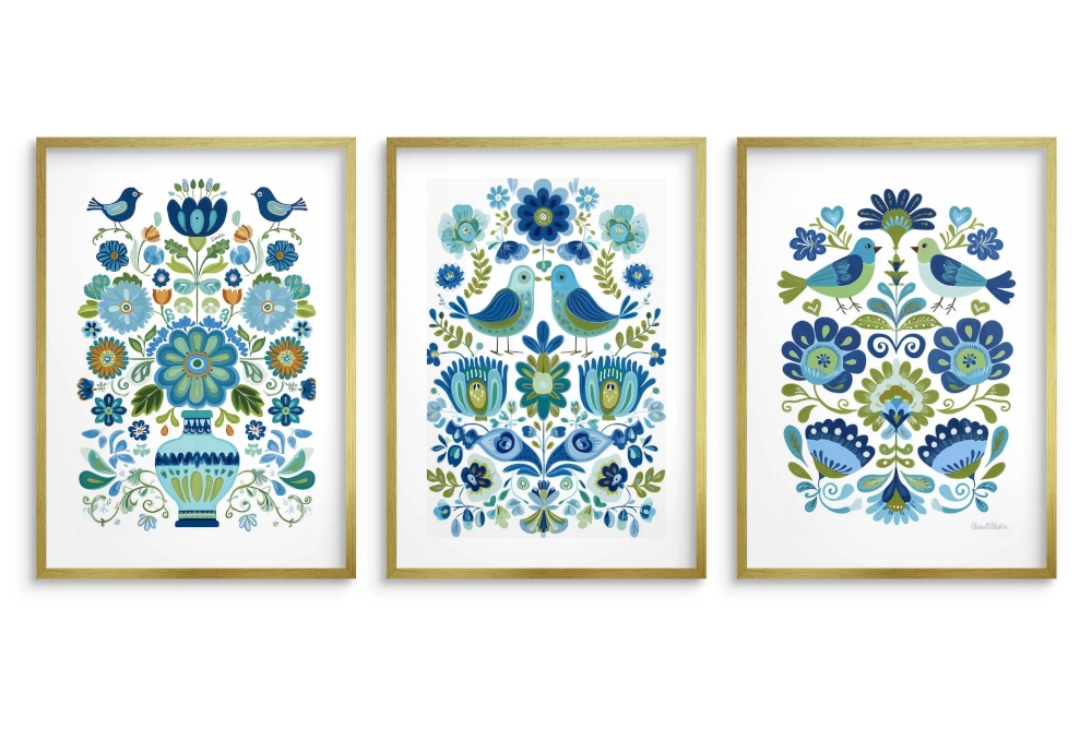 niebieskie dekoracje do kuchni