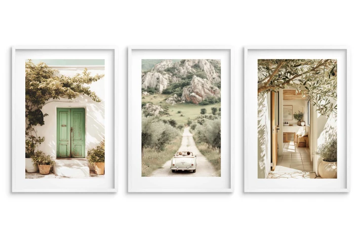 Tryptyk z fotografiami z Włoch