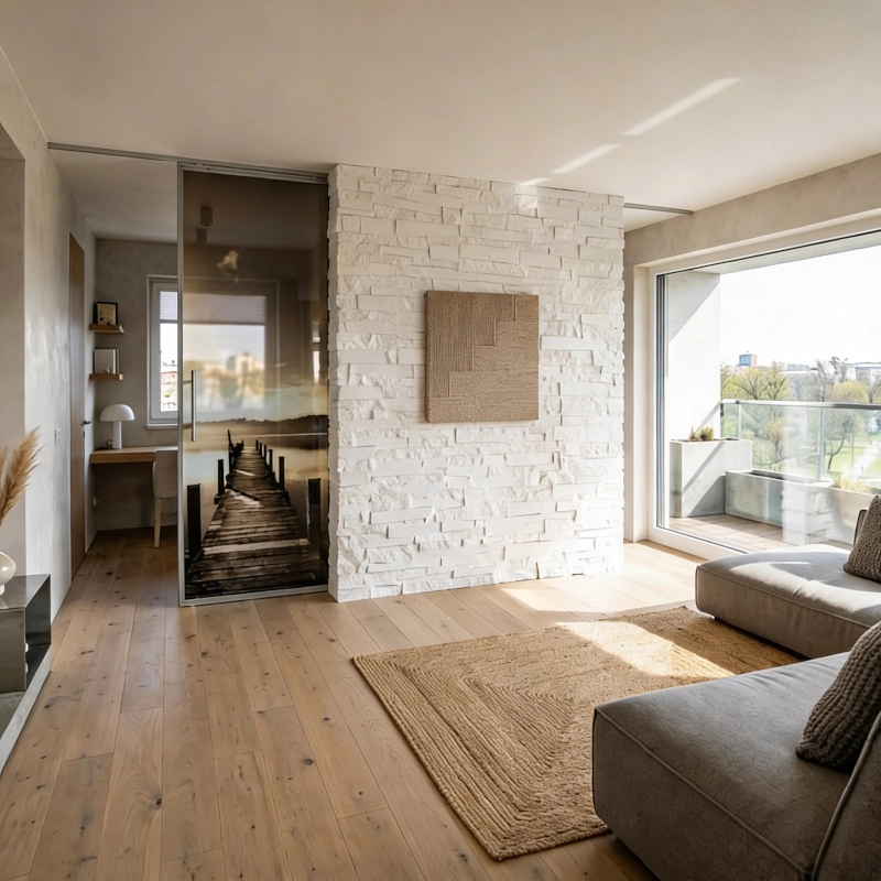 nowoczesny obraz sznurkowy rękodzieło w nowoczesnym apartamencie