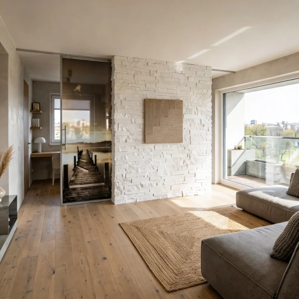 nowoczesny obraz sznurkowy rękodzieło w nowoczesnym apartamencie