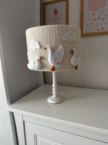 lampka w gąski - abażur sznurkowy